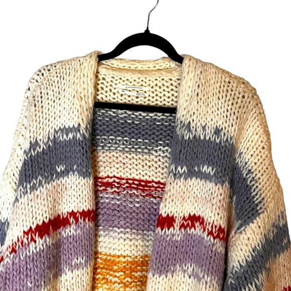 Anthropologie Grazia Chunky Striped Cardigan Sweater- Size XS/S - Picture 6 of 11